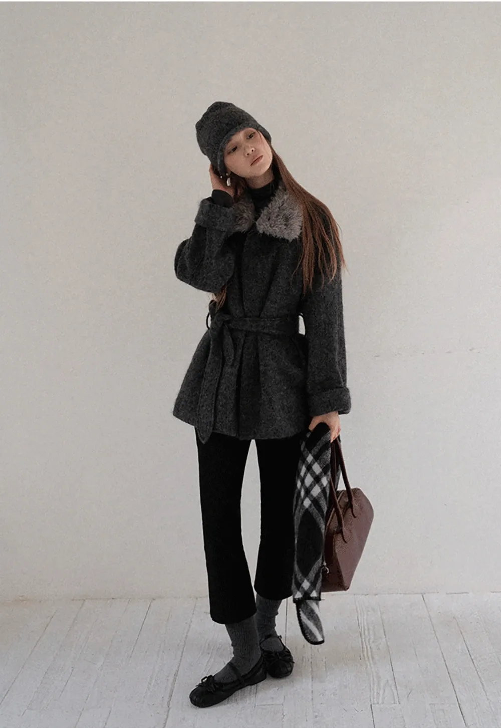 Women High Waist Slim Fit Trousers Minimalist Style