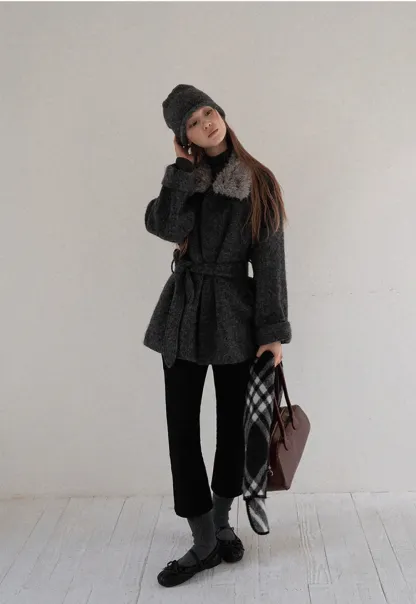 Women High Waist Slim Fit Trousers Minimalist Style