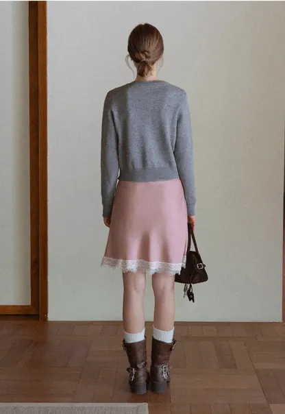 Women Vintage Argyle Pattern Knit Cardigan