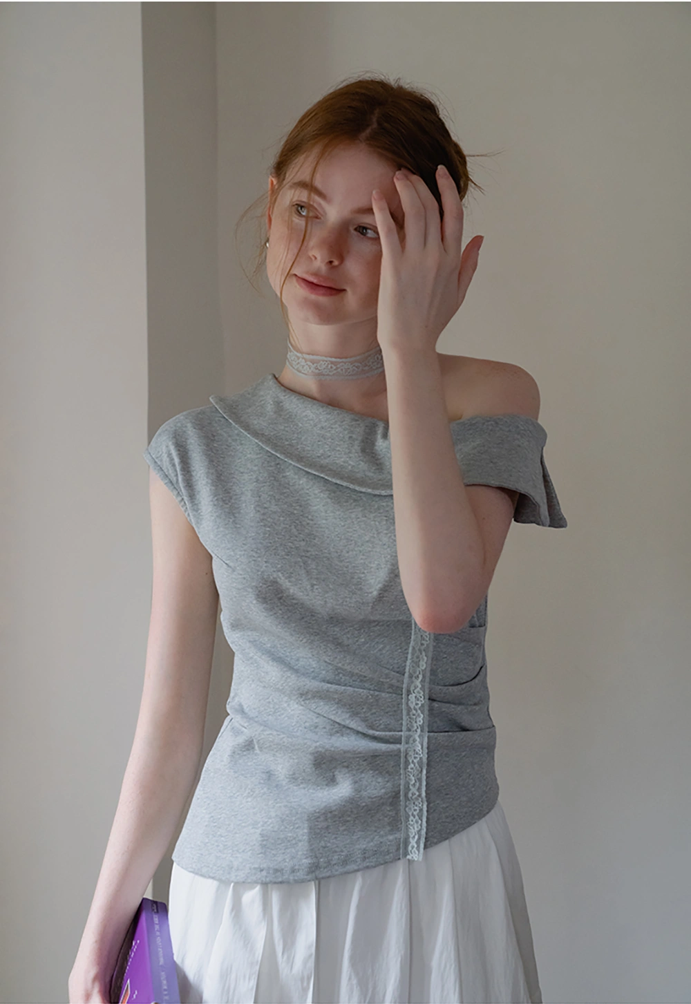 Women’s Asymmetrical Off Shoulder Top