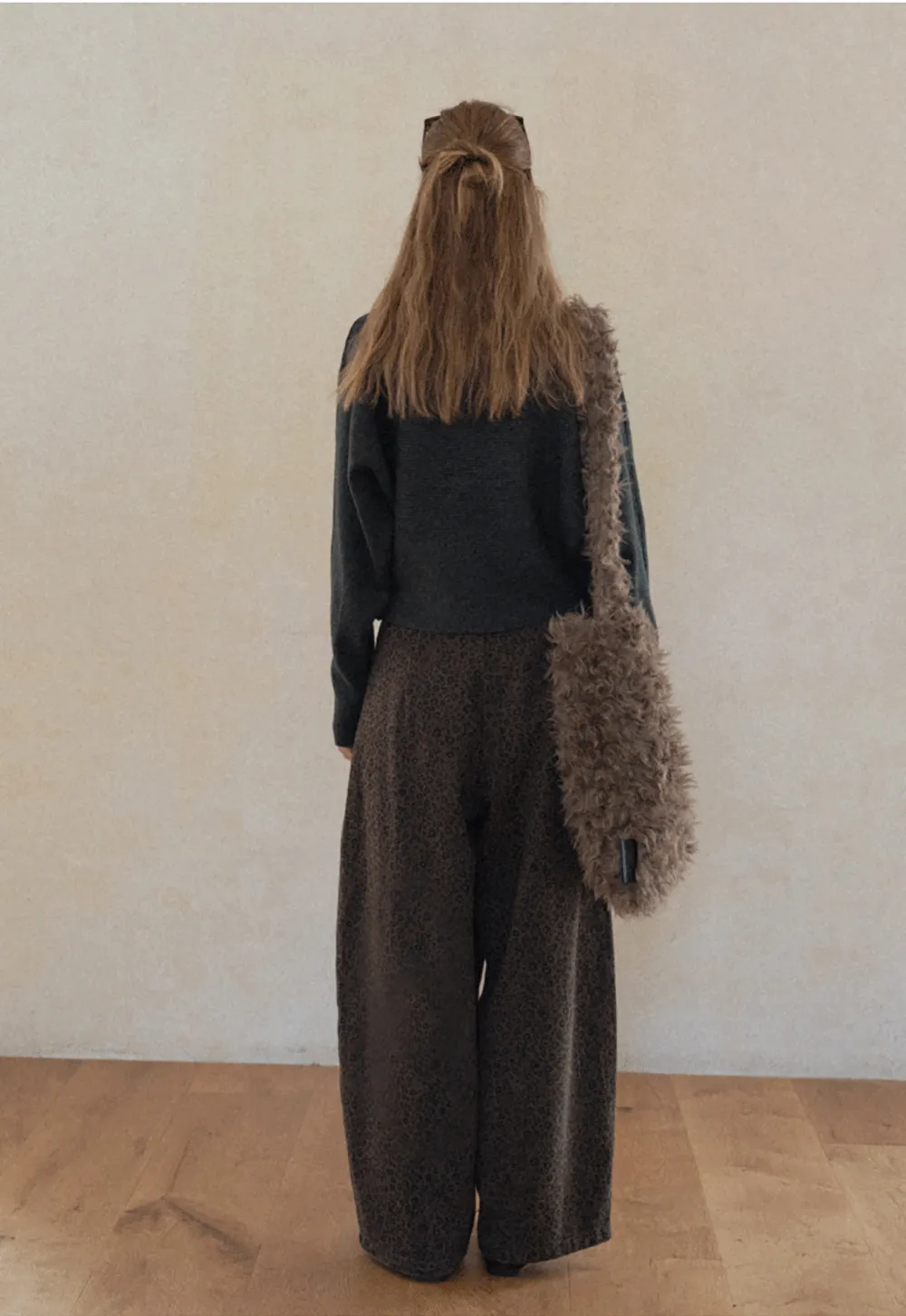 Ribbed Boat Neck Knit Sweater