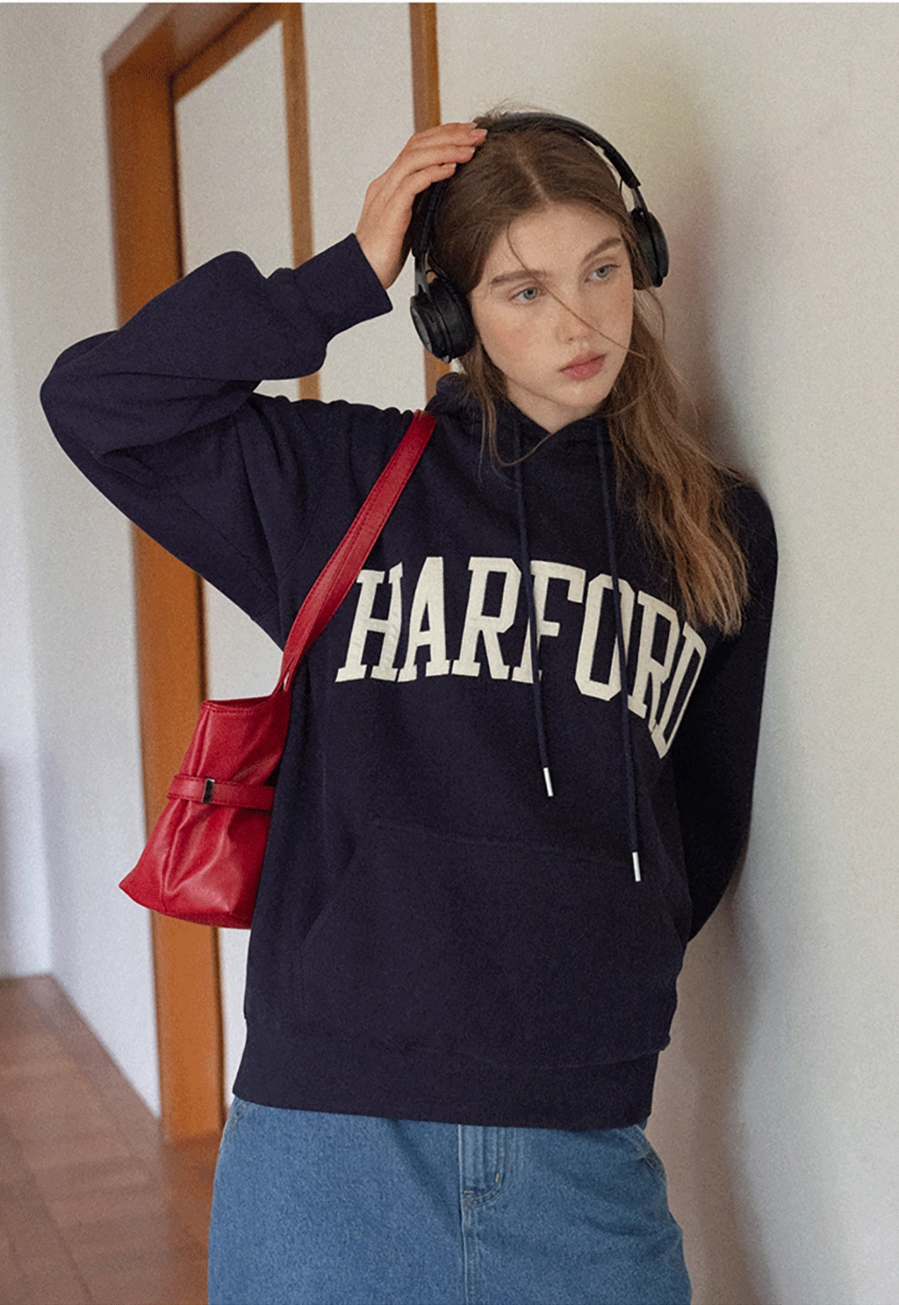 Stylish Hoodie with College Print