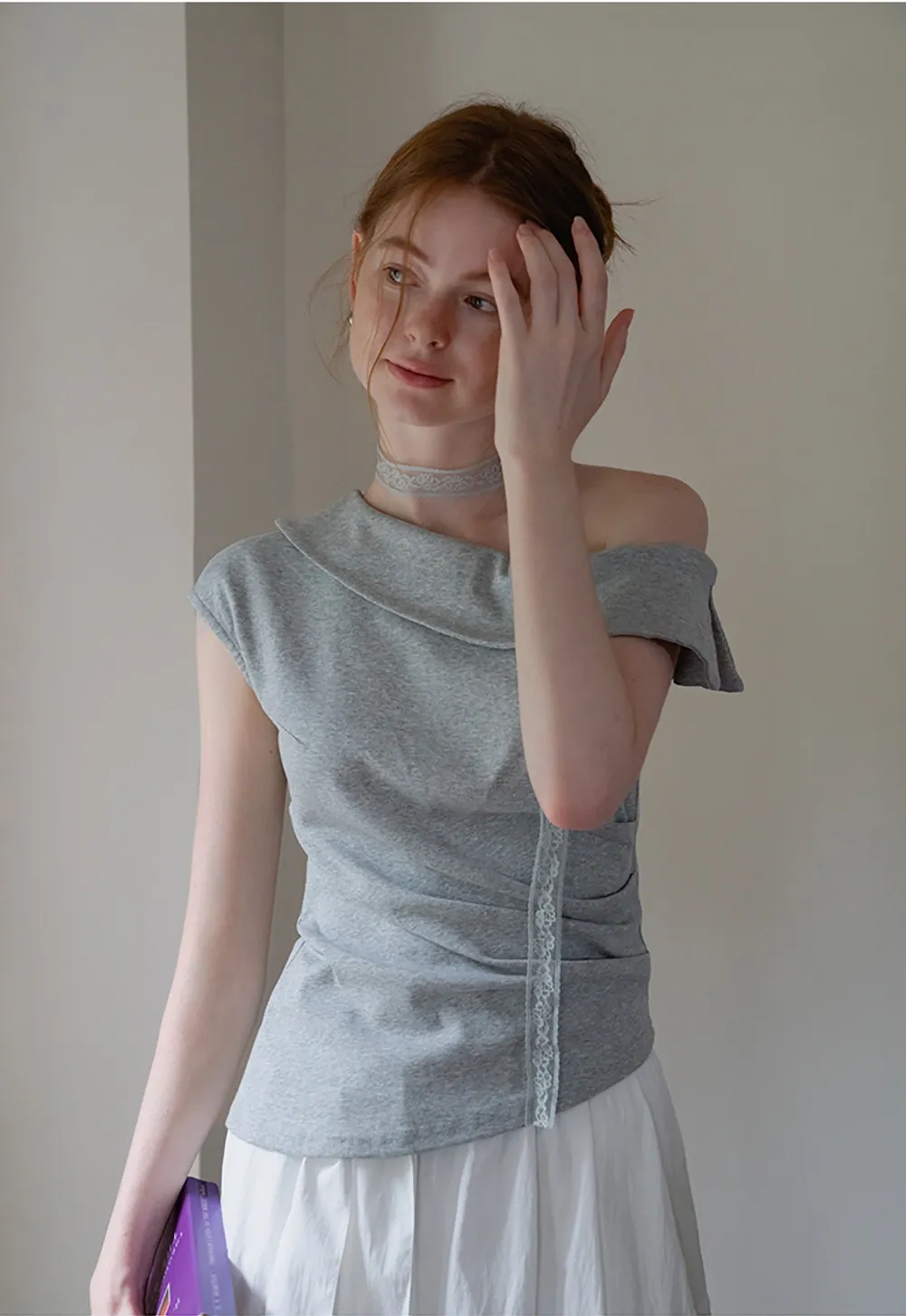 Women’s Asymmetrical Off Shoulder Top