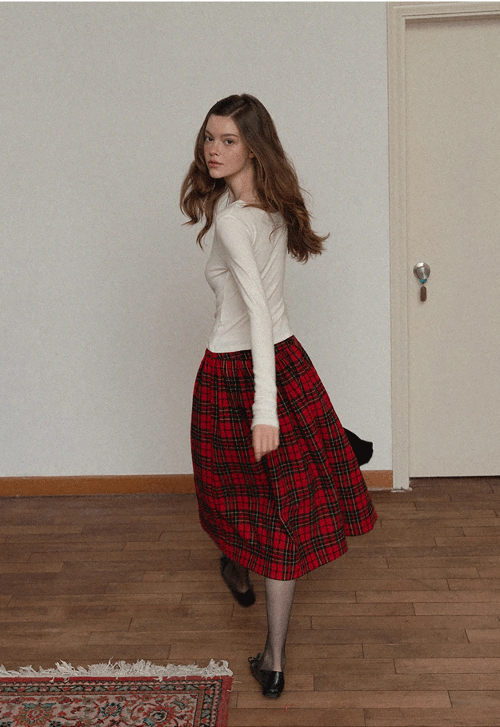 Women Casual Long Sleeve Top with Ribbed Design