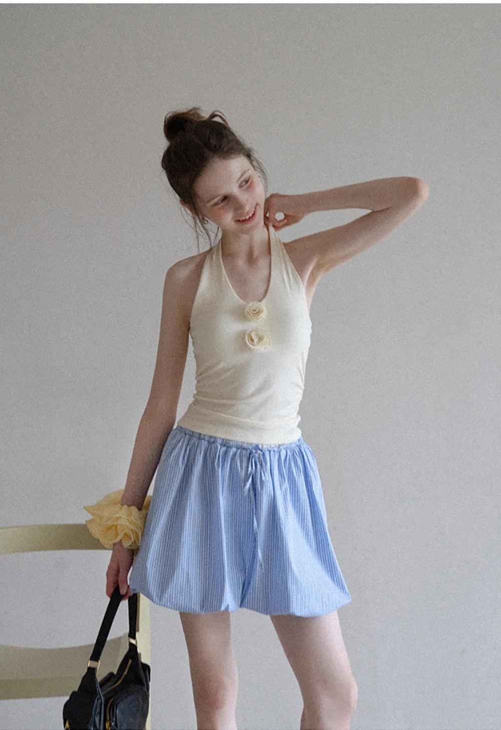 Women’s Rosette Halter Knit Tank