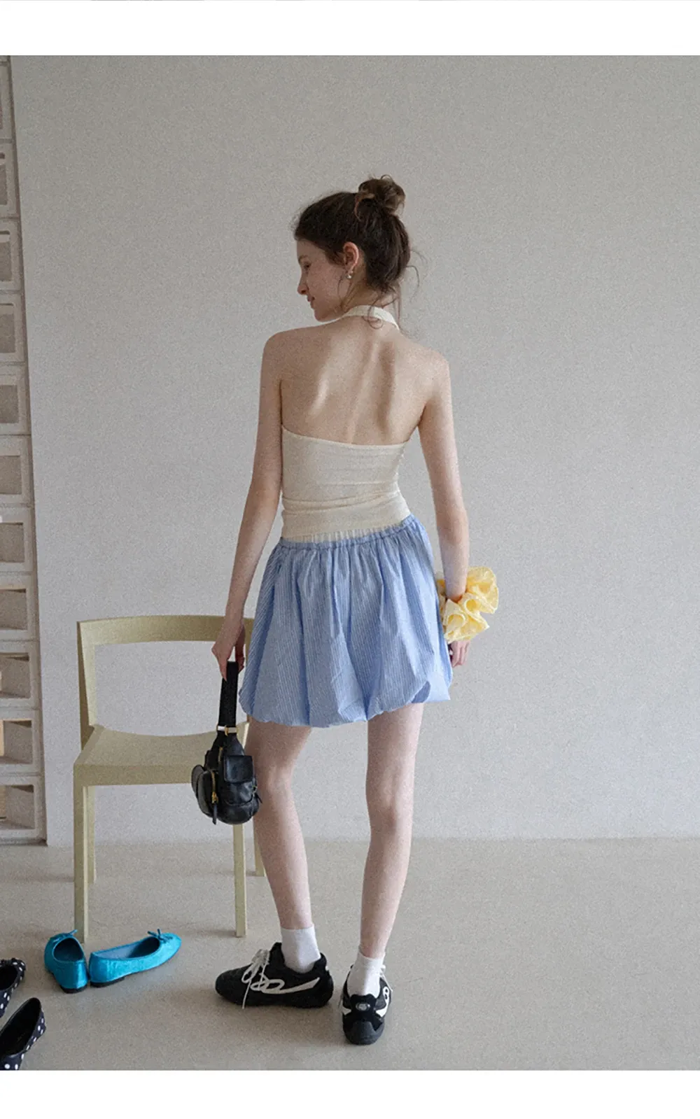 Women’s Rosette Halter Knit Tank
