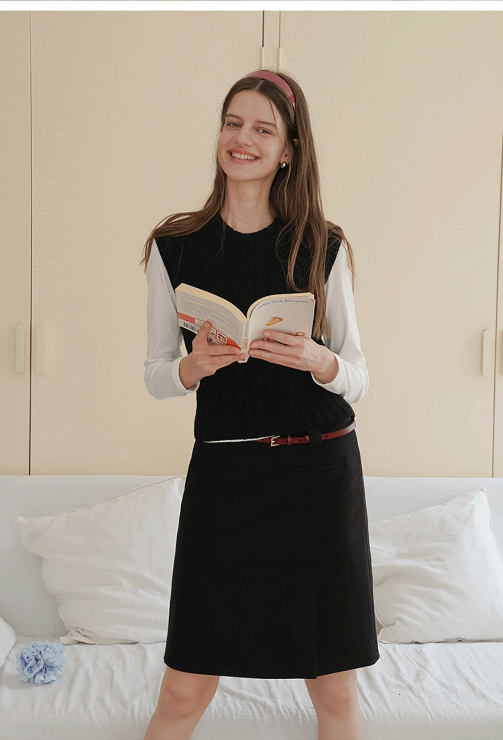 V Neck Sleeveless Knit Pullover Vest