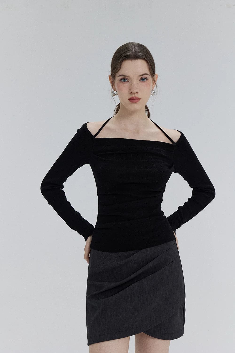 Women's Off Shoulder Slim Fit Knit Top – EGGKA