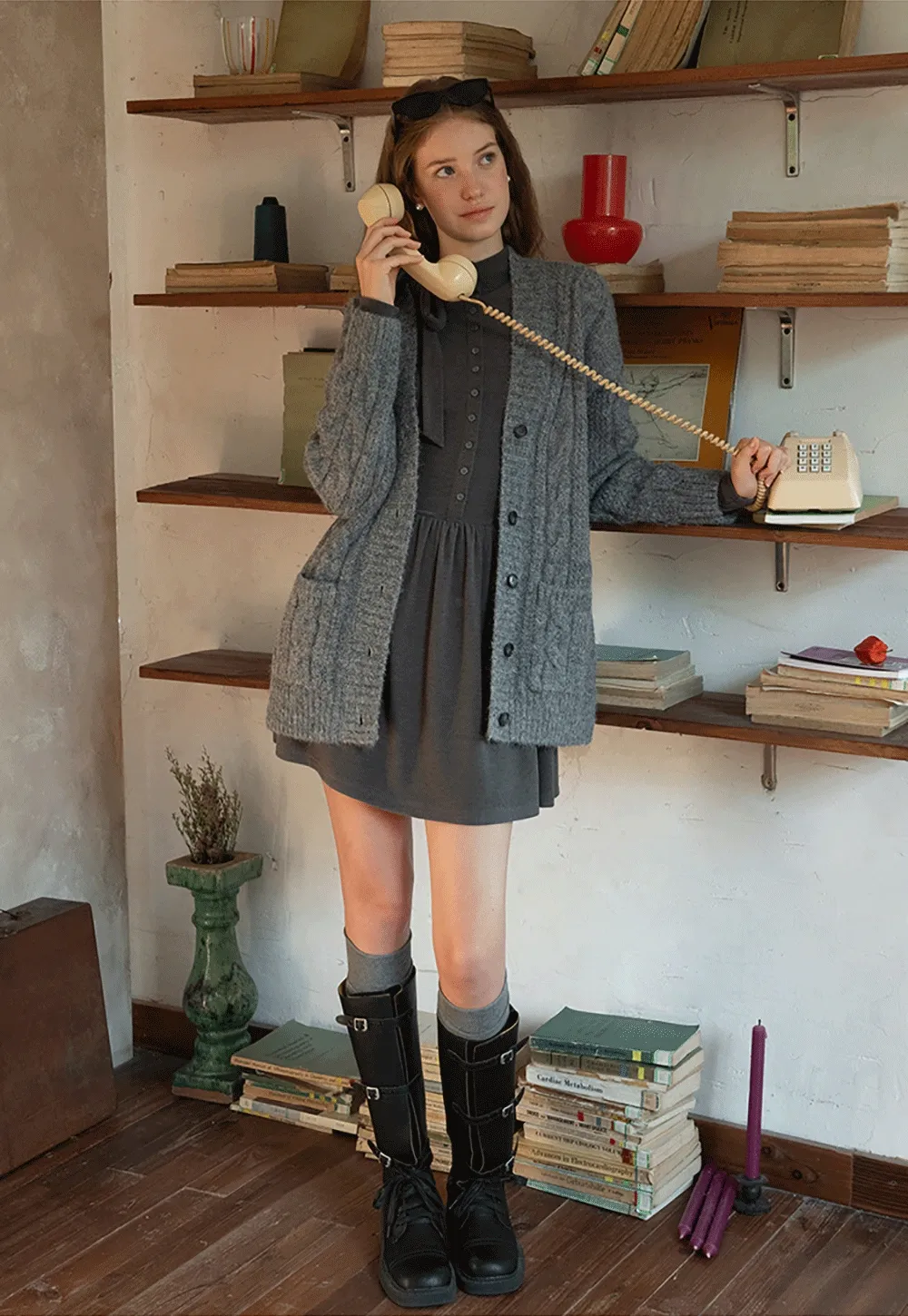 Long Sleeve Bow Tie Mini Dress