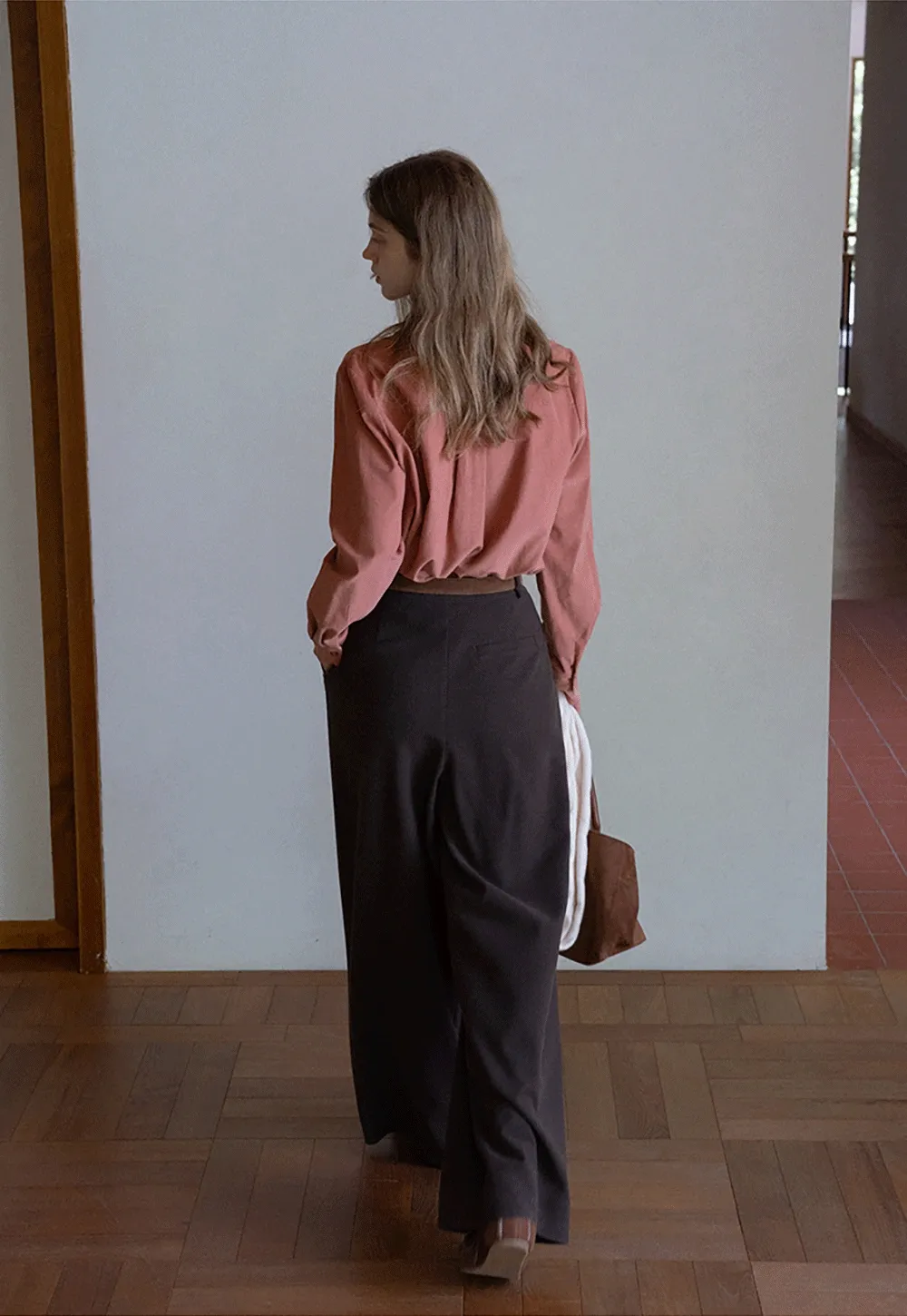 Womens Classic Lapel Collar Long Sleeve Blouse