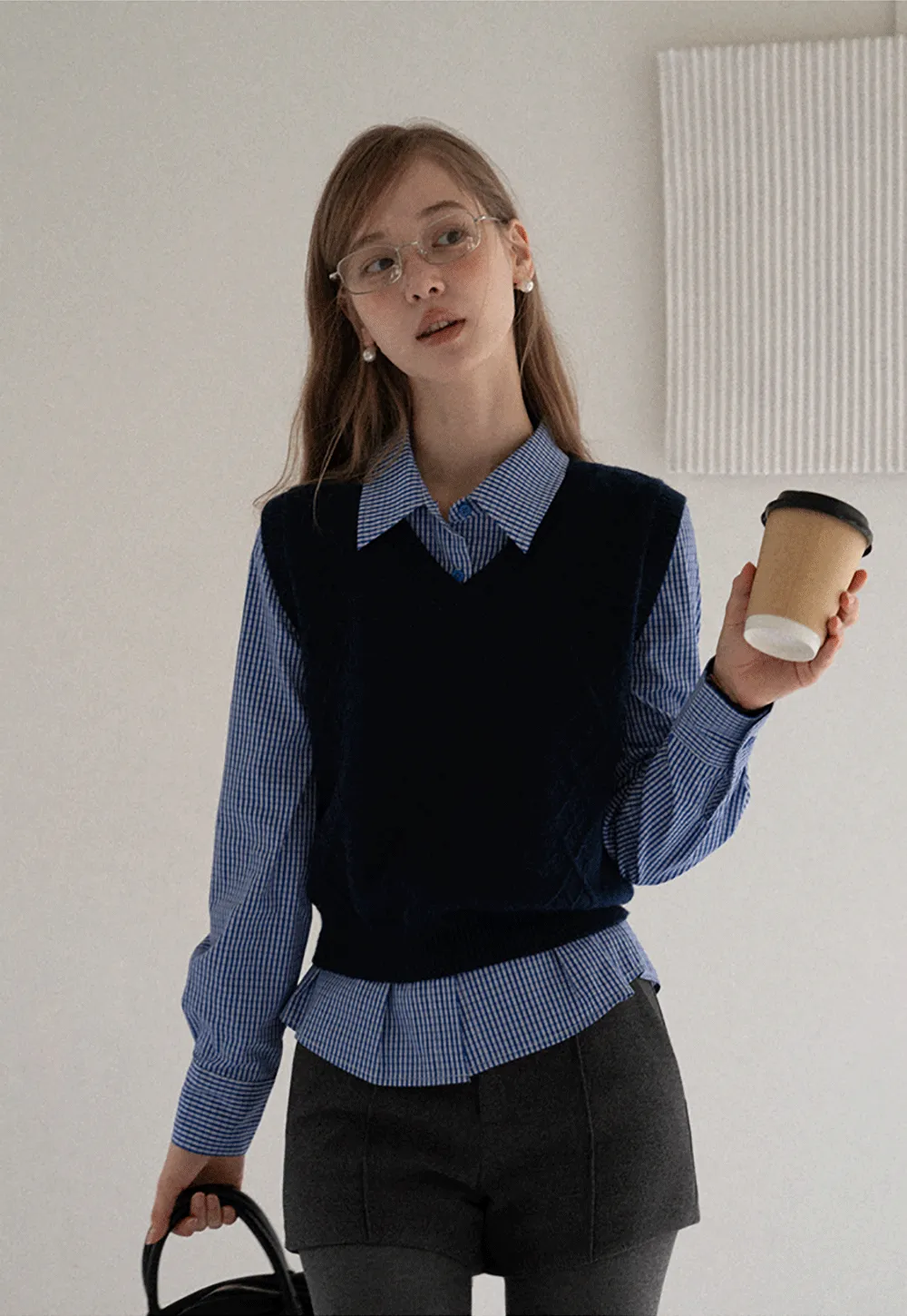 Blue Check Button Up Shirt