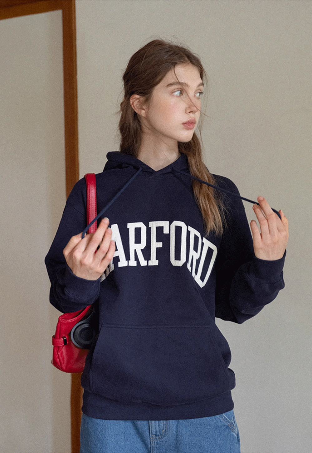 Stylish Hoodie with College Print