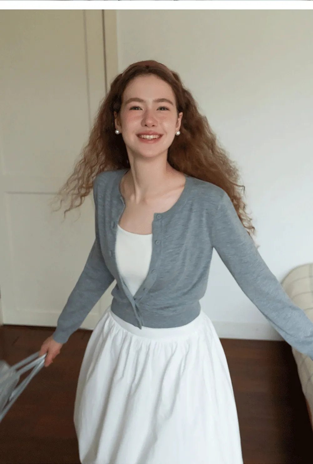 Womens Knit Button Down Cardigan