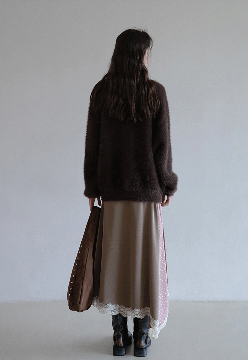 Womens Fluffy Long Sleeve Sweater