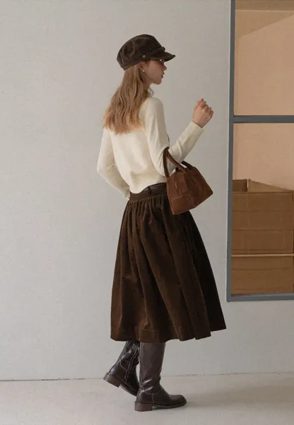 Women Argyle Knit Sweater Collared Long Sleeve Top