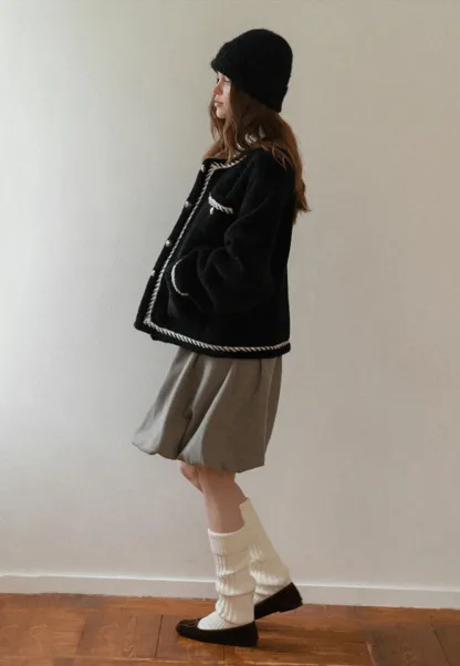 Chanel-Inspired Woven Quilted Short Jacket