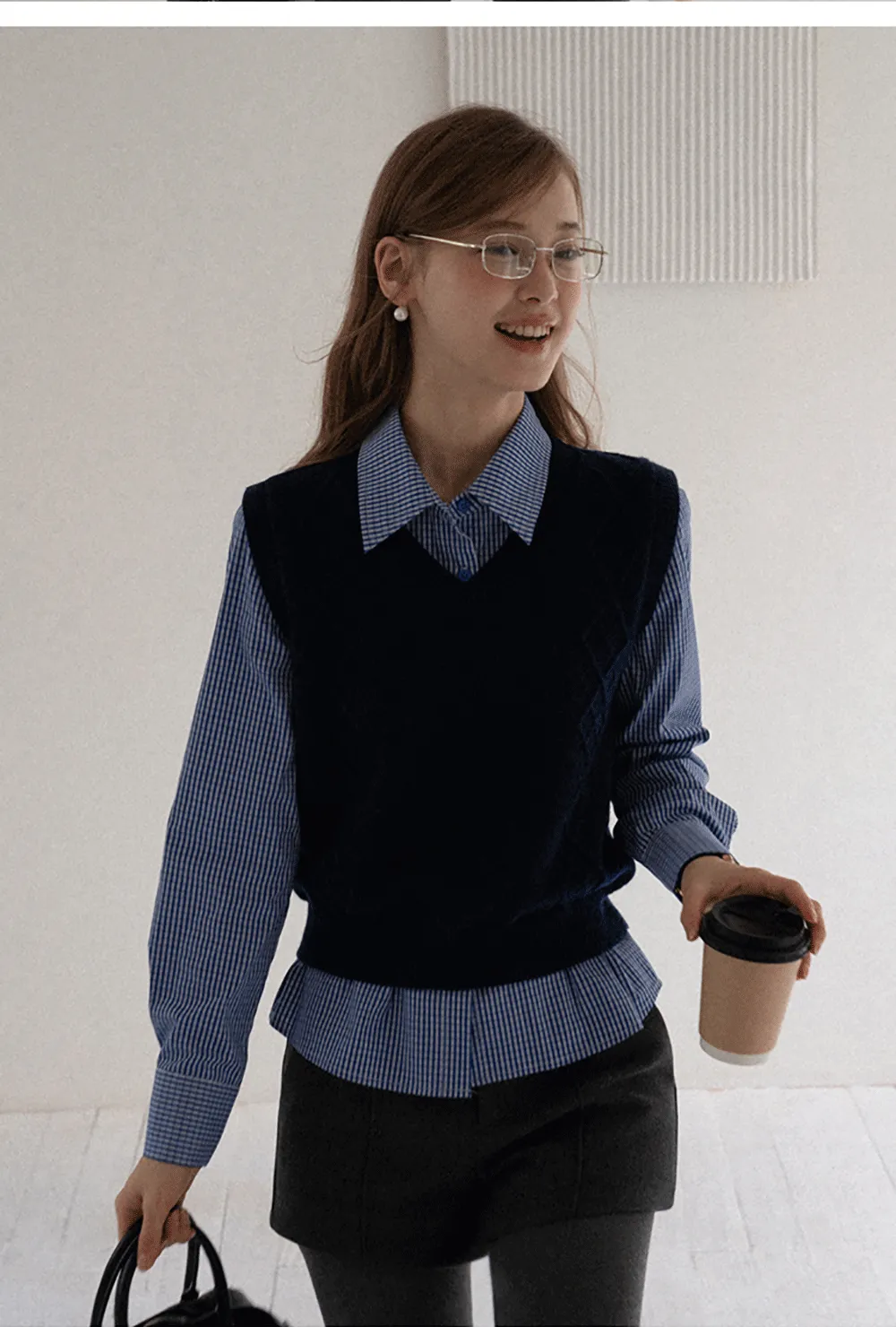 Blue Check Button Up Shirt