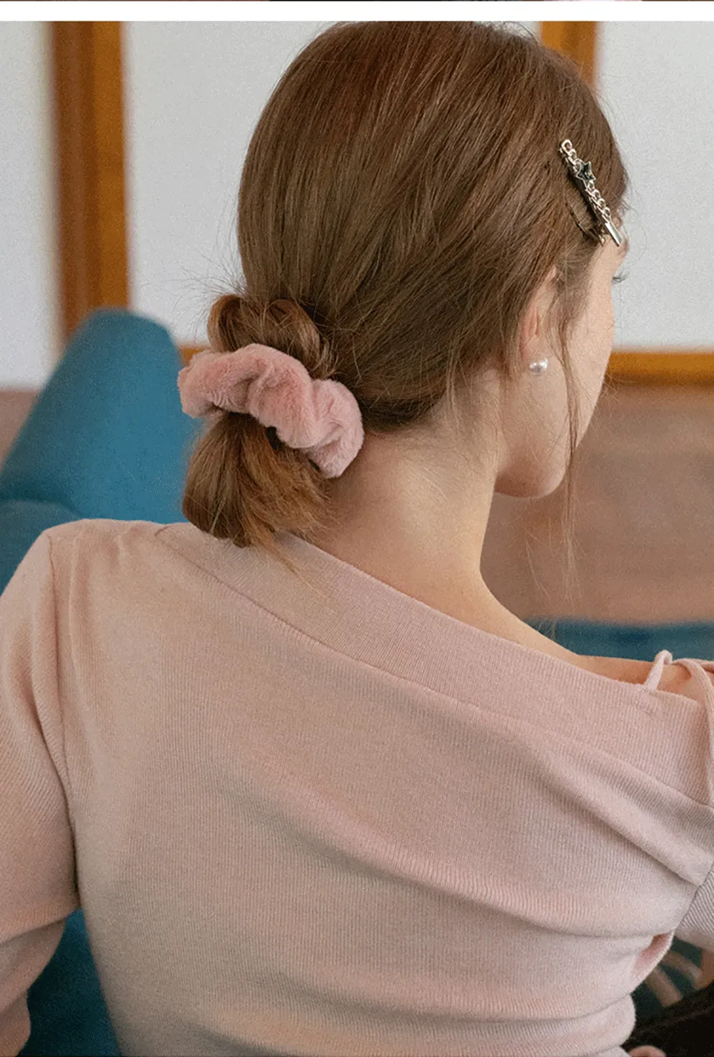 Faux Fur Scrunchie Set