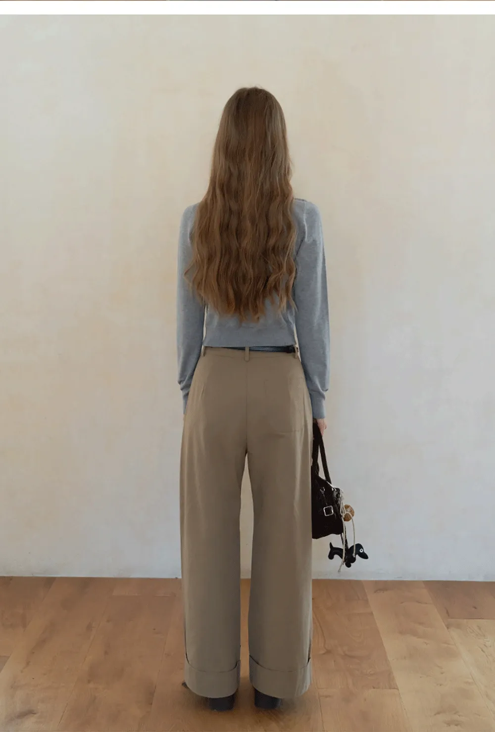 Womens Knit Cardigan with White Peter Pan Collar