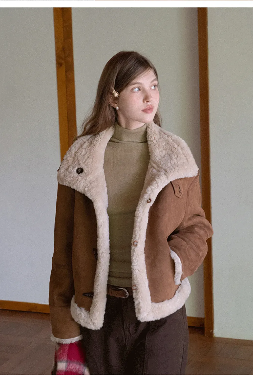 Ribbed Turtleneck Top