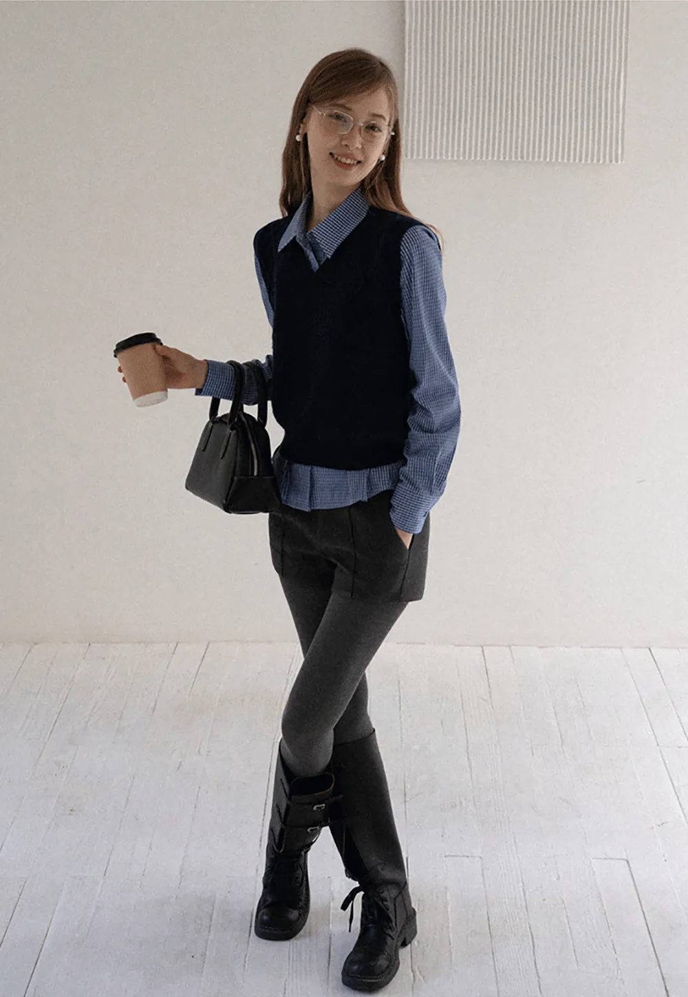 Blue Check Button Up Shirt