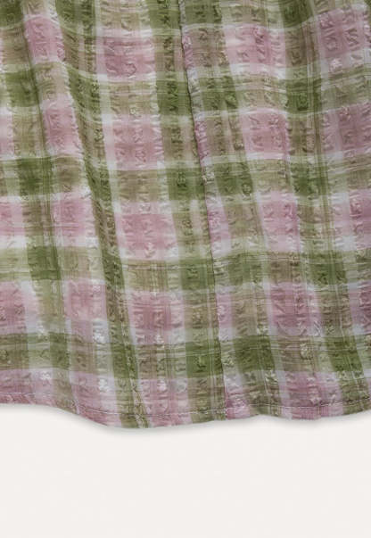 Plaid Halter Neck Dress with Tie Detail2