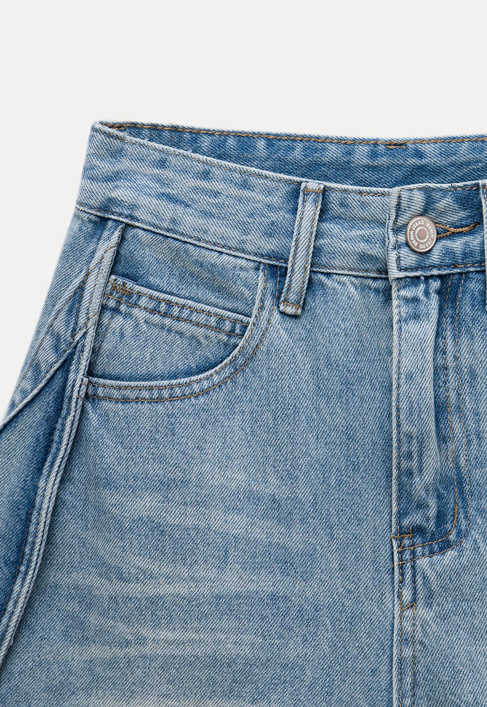Cuffed Denim Shorts