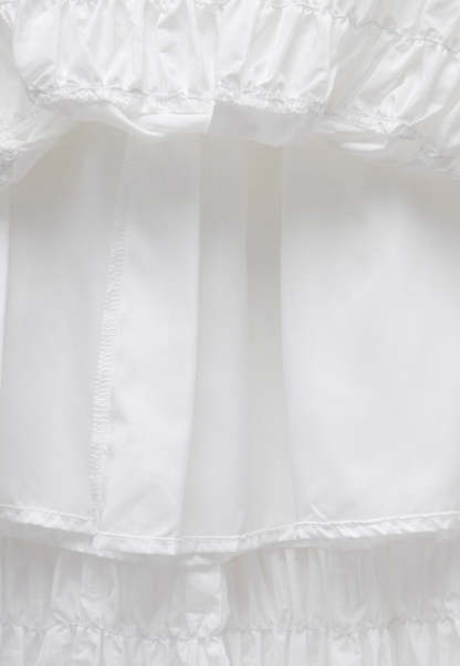 Shirred A-Line Skirt