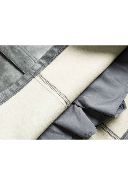 Women's Faux Leather Mini Skirt, A-Line with Belt and Pockets, Vintage Brown