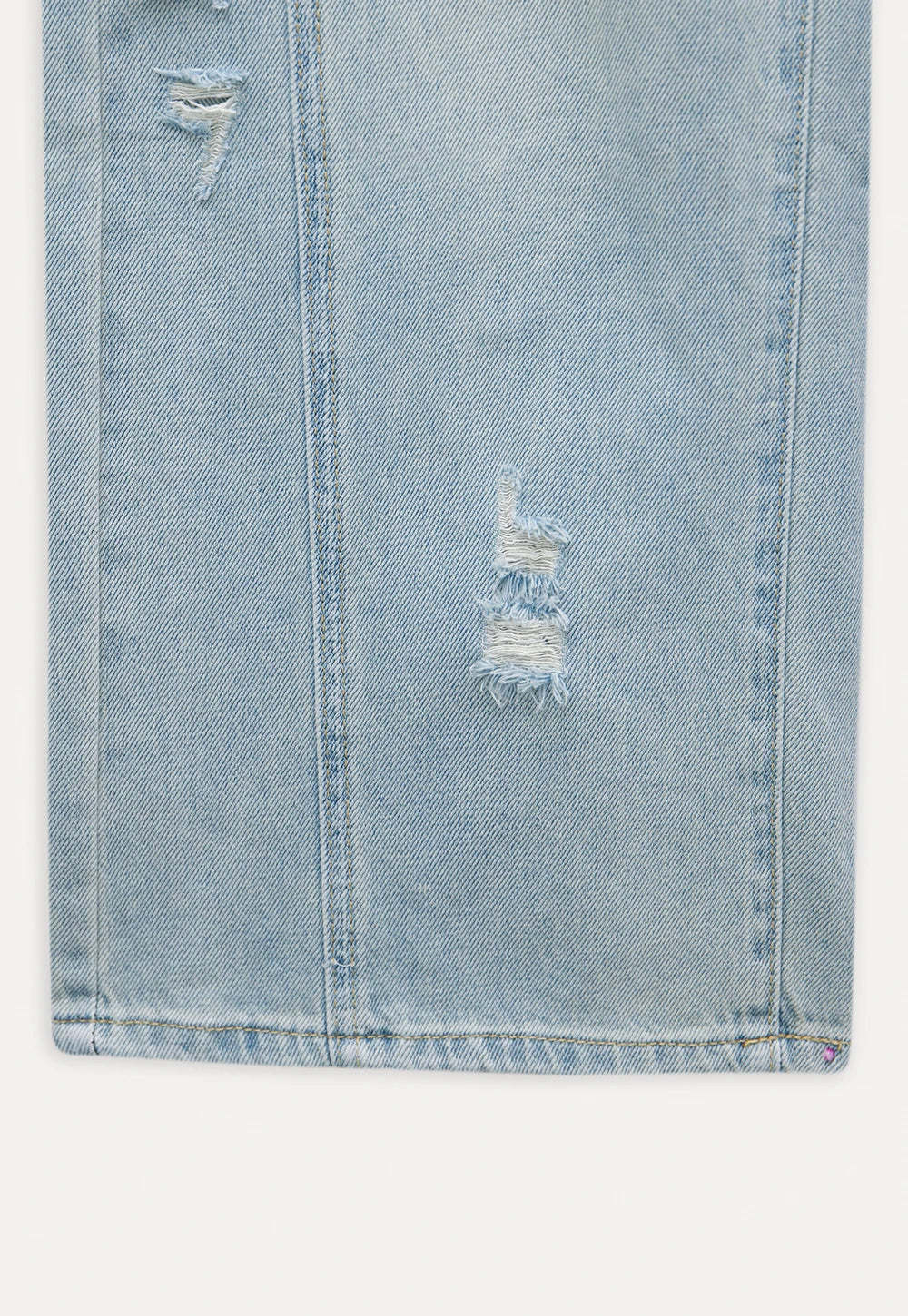 Women's Wide Leg Distressed Jeans with Braided Belt