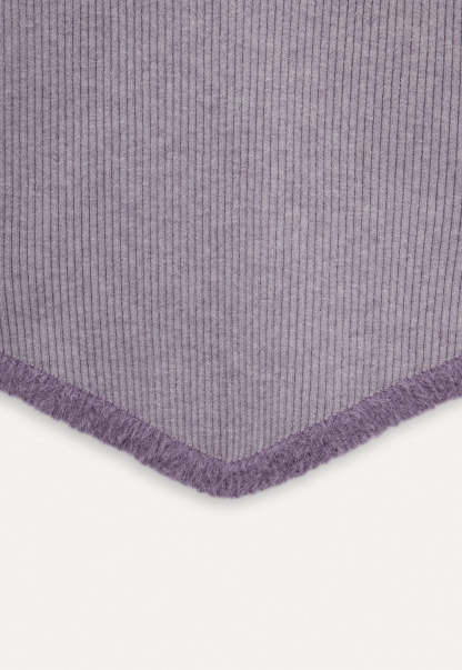 Women’s Ribbed Long-Sleeve Knit Top with Angled Hem