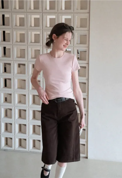 Slim Fit Short Sleeve Crew Neck T Shirt