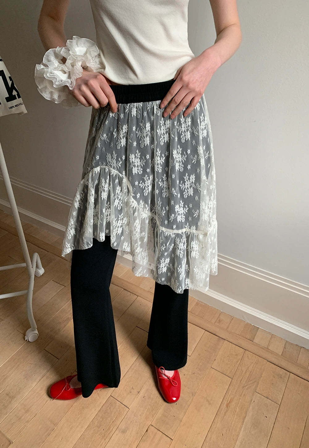 Women’s Lace Skirted Flare Pants