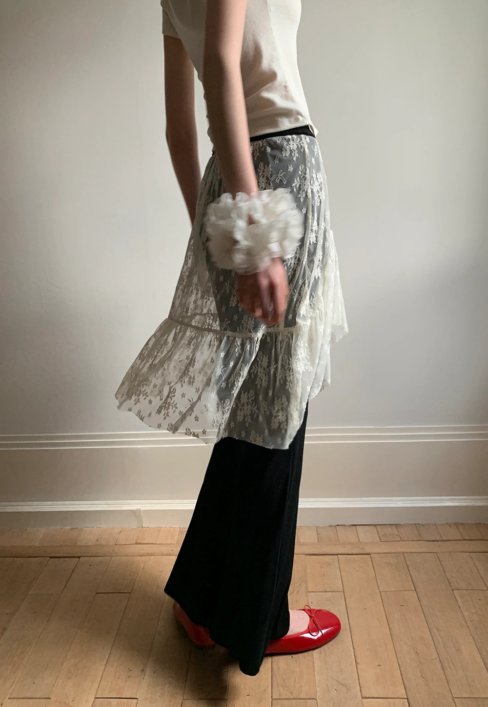 Women’s Lace Skirted Flare Pants