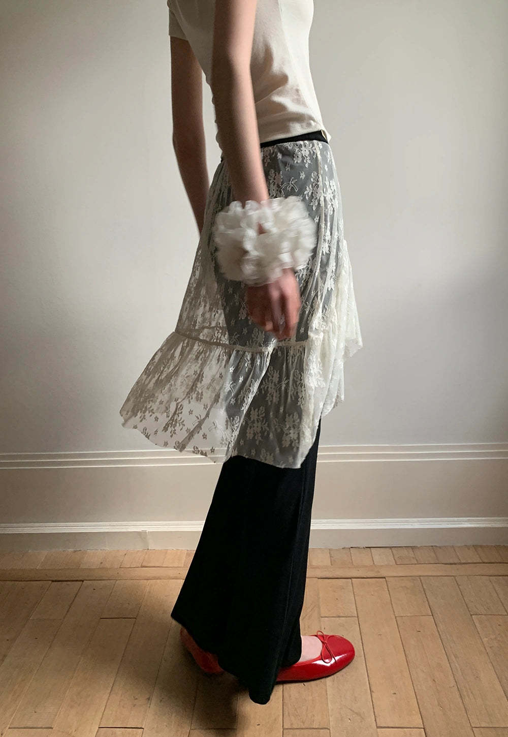 Women’s Lace Skirted Flare Pants