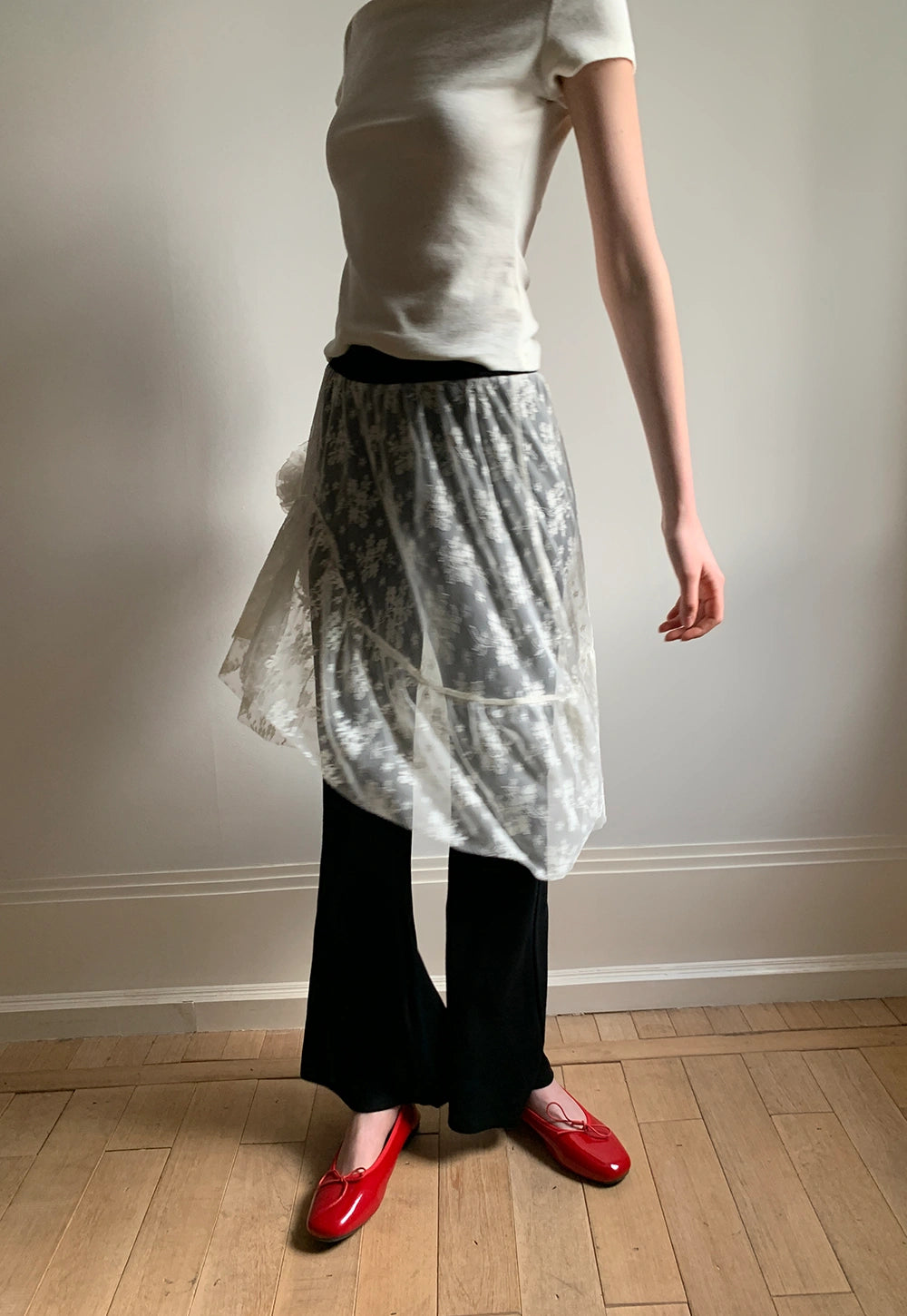 Women’s Lace Skirted Flare Pants