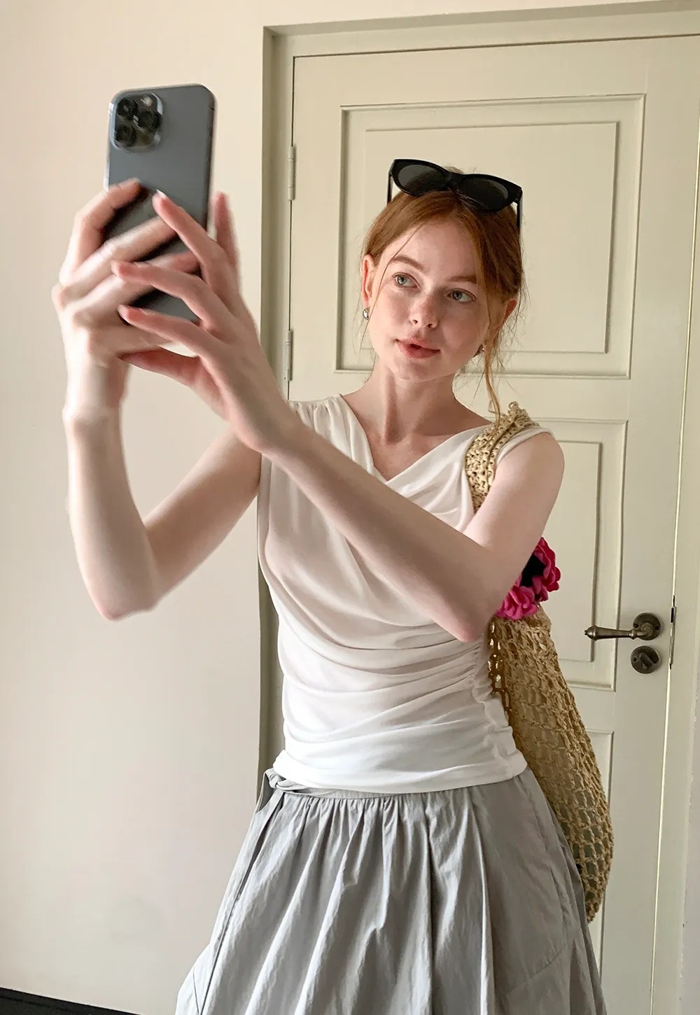 Women’s Draped Cowl Neck Sleeveless Top