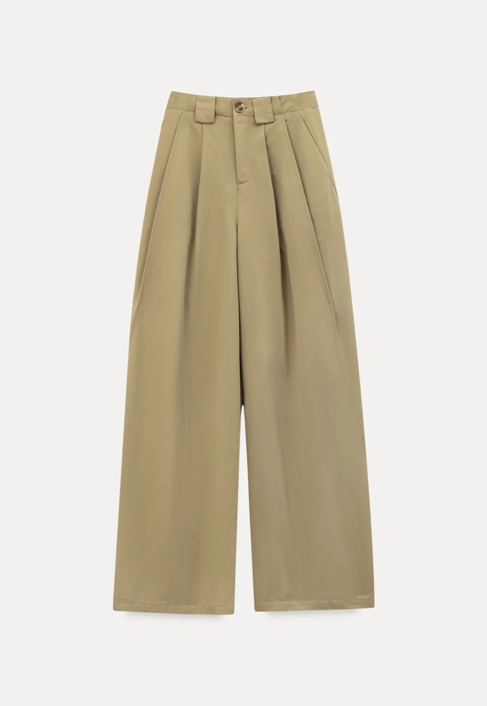 Wide Leg Pleated Casual Pants
