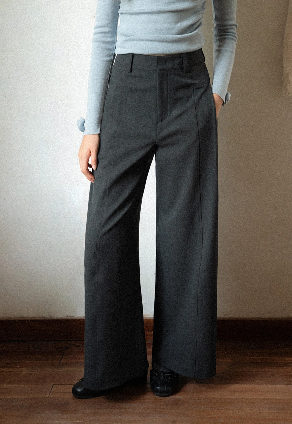 Elegant Office Work Pants Wide Leg High Waist