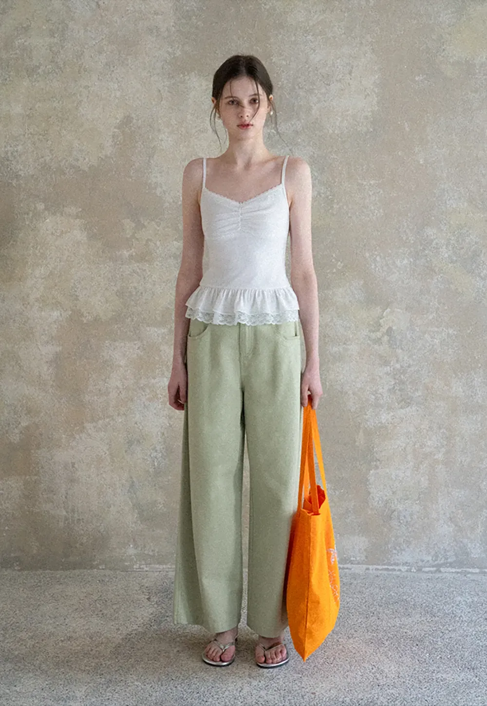 Wide Leg High Waist Casual Pants