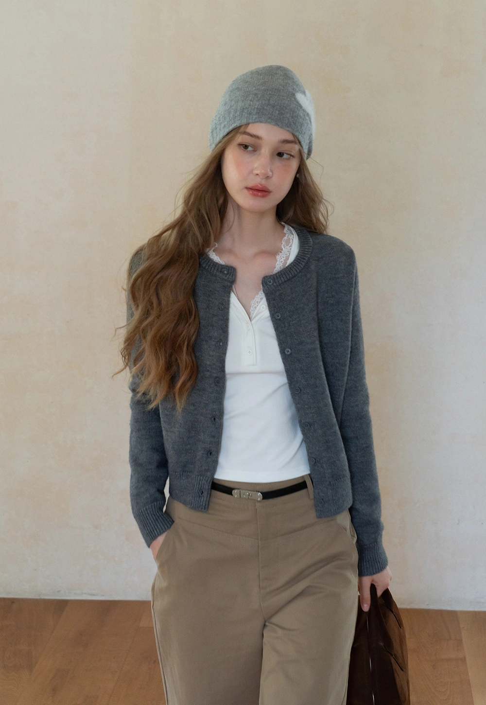 Womens Knit Button Down Cardigan Sweater