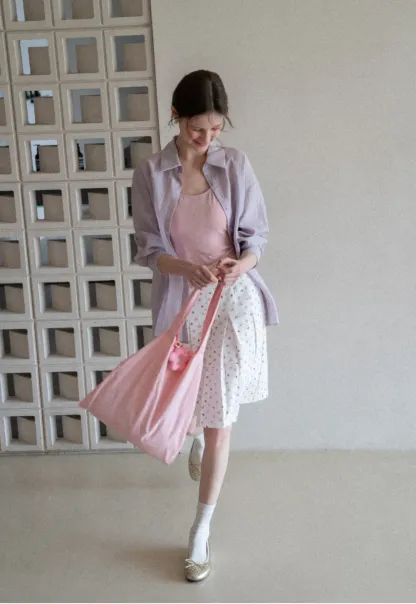 Pleated skirt with floral print