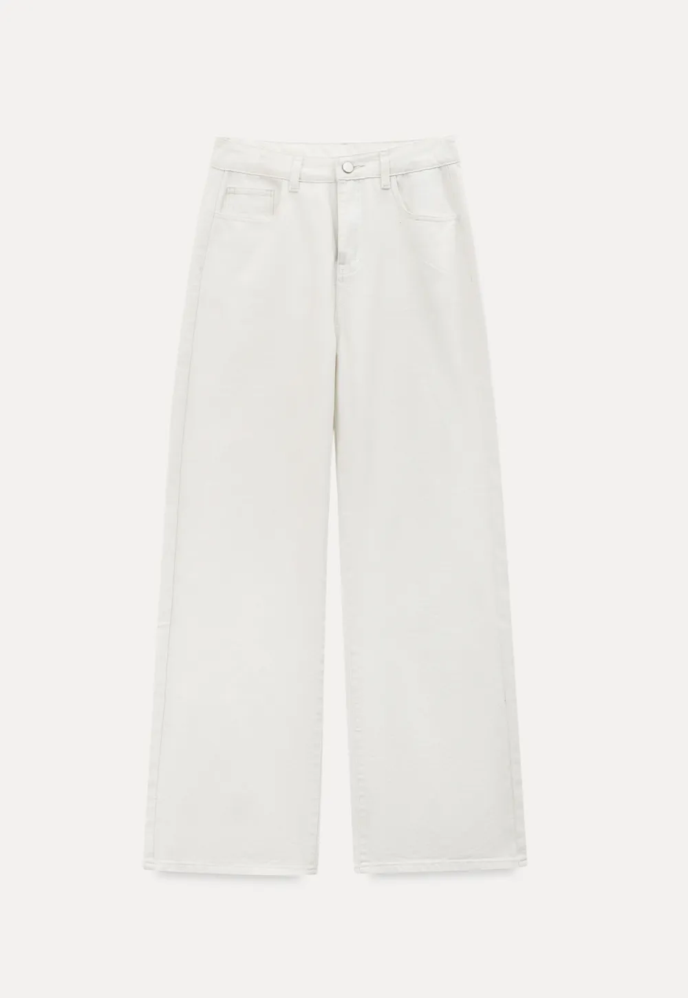 Wide leg high waist denim pants