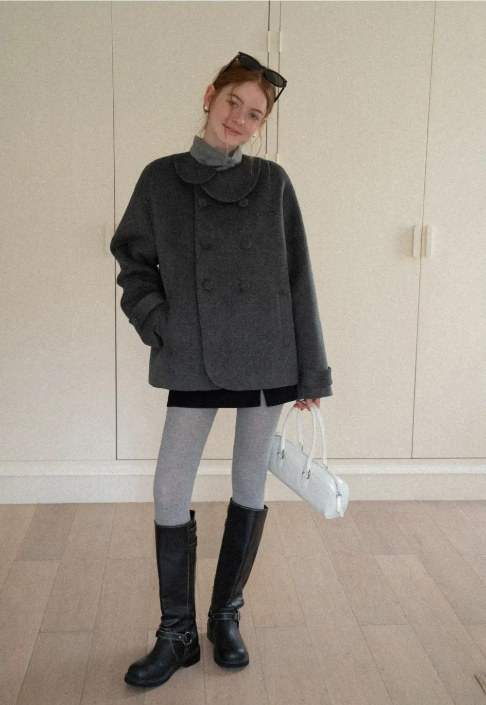Elegant Wool Jacket for Women Simple Design Warm Coat