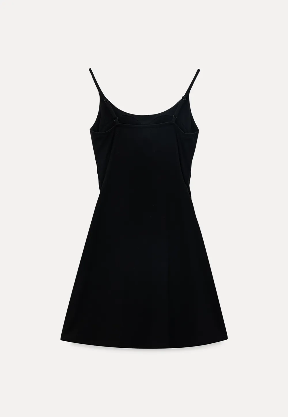 Sleeveless fitted mini dress with thin straps