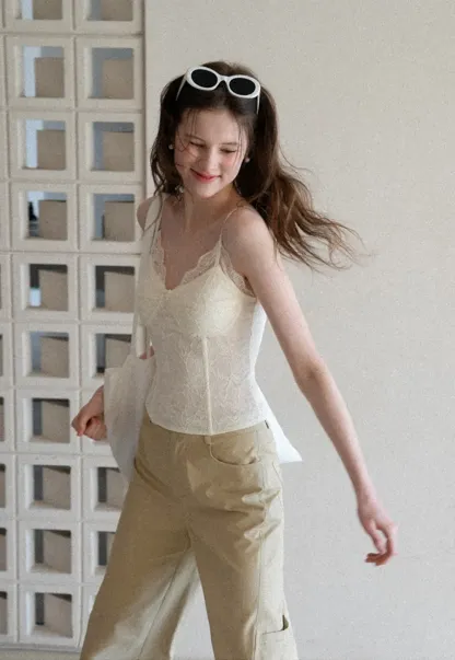 Wide Leg Casual Pants with Front Pockets