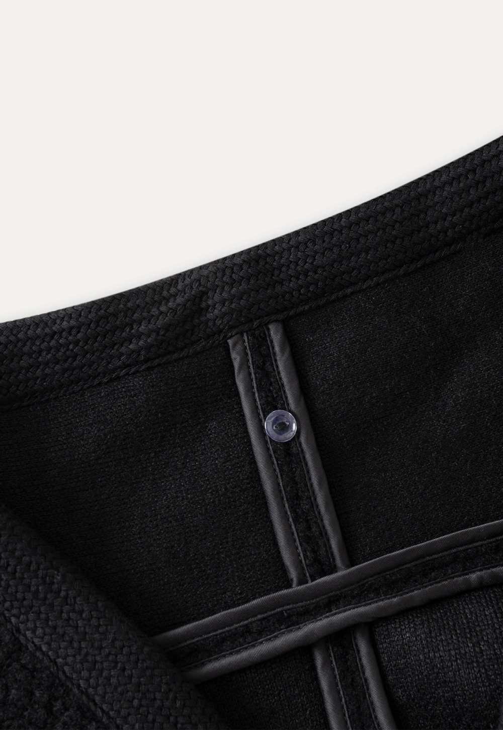 Stylish Black Woolen Coat with Sailor Collar