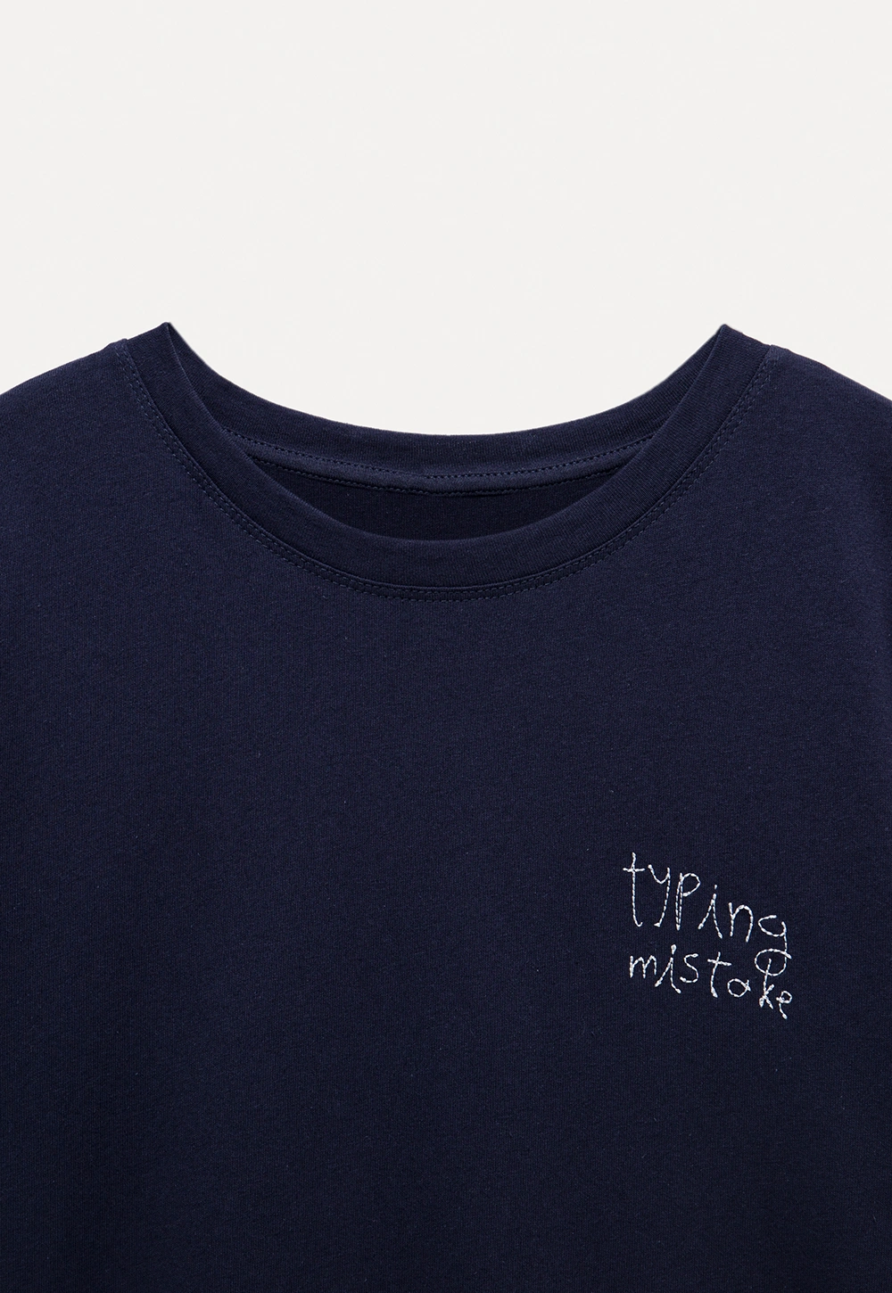 Women’s Typing Mistake Graphic T-Shirt with Lace Trim