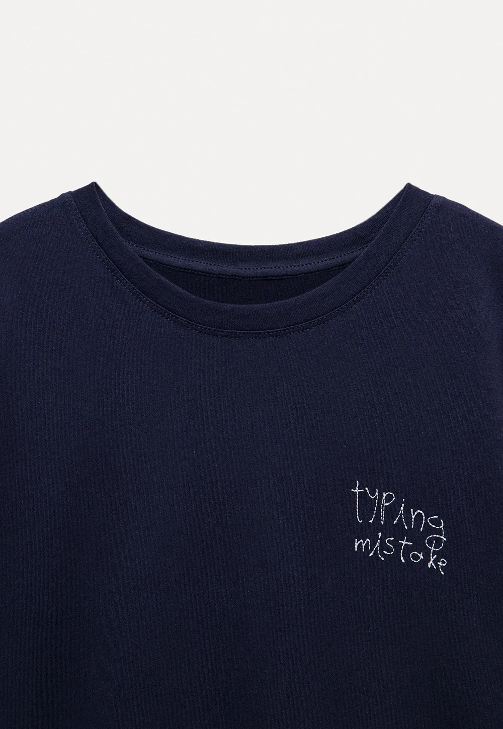 Women’s Typing Mistake Graphic T-Shirt with Lace Trim