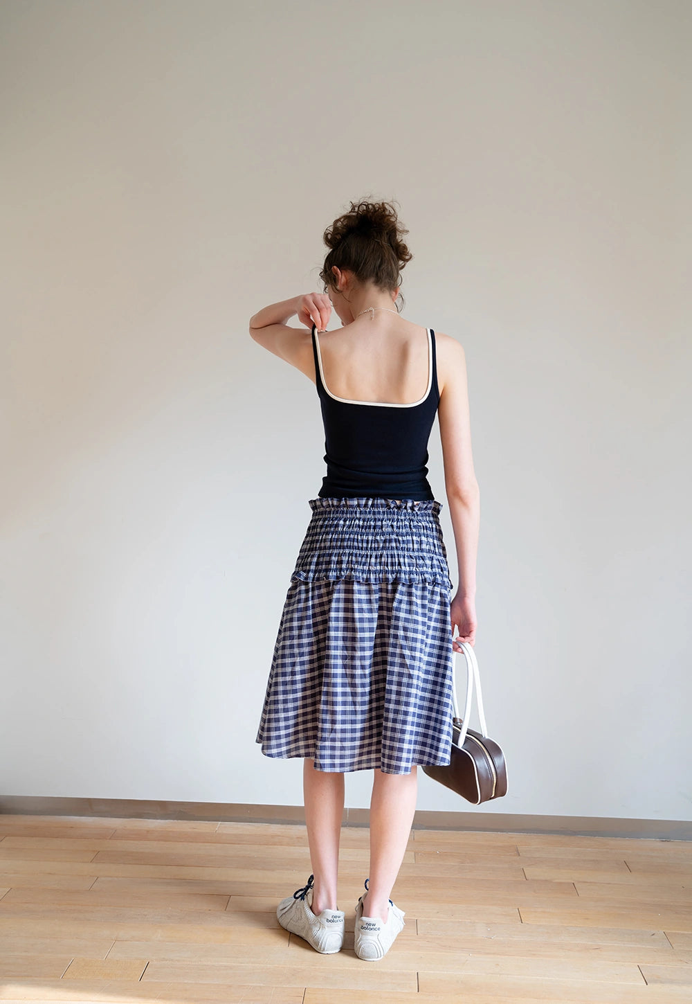 Contrast Trim Buttoned Tank Top
